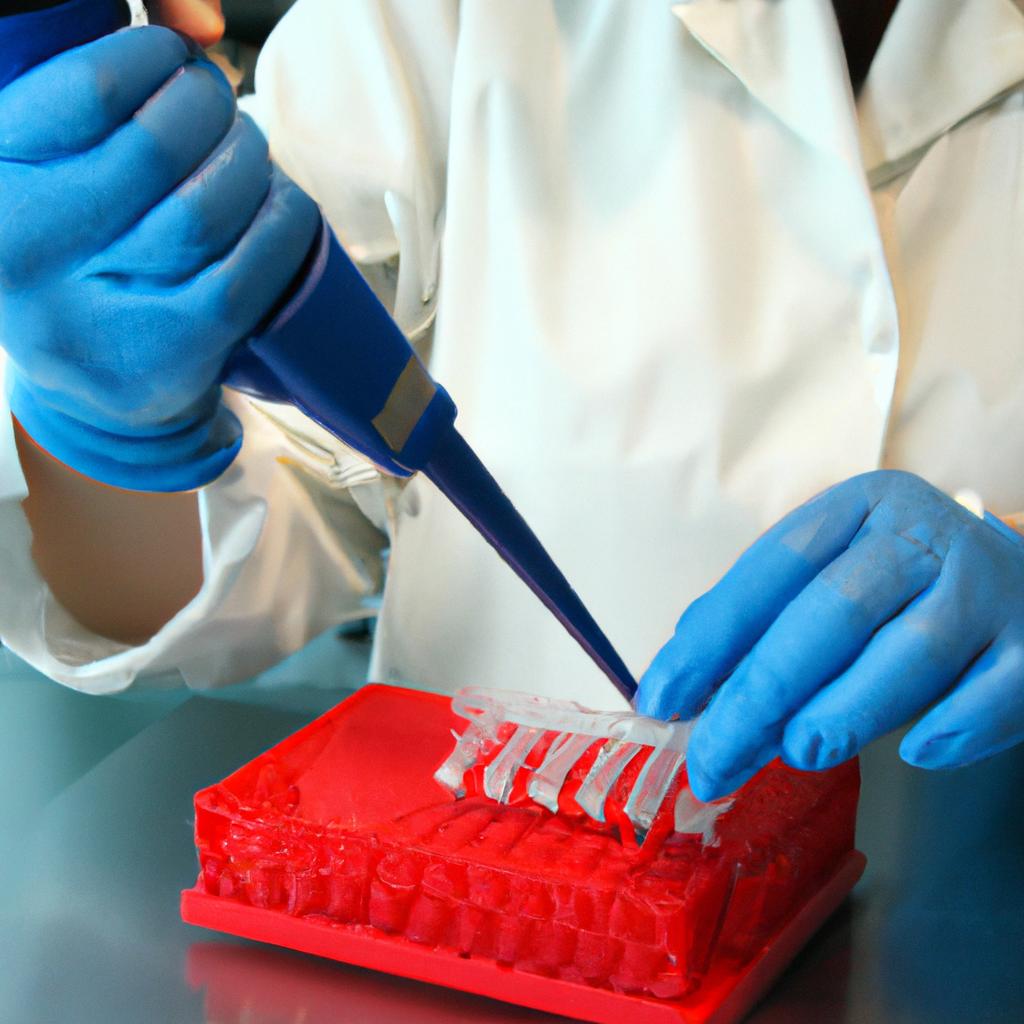 Scientist conducting DNA replication experiment