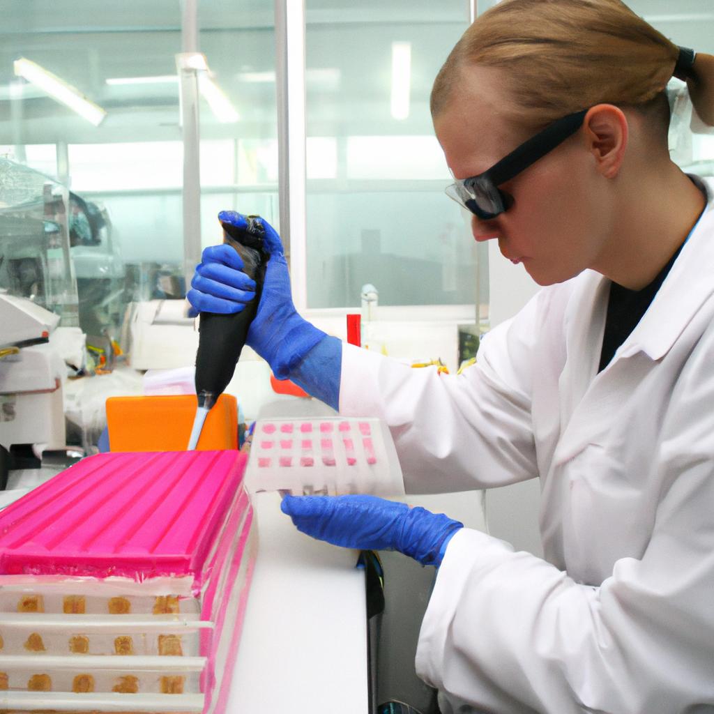 Scientist conducting genetic research experiment